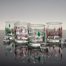 Load image into Gallery viewer, Retro Holiday Rocks Glass Set