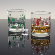 Load image into Gallery viewer, Retro Holiday Rocks Glass Set