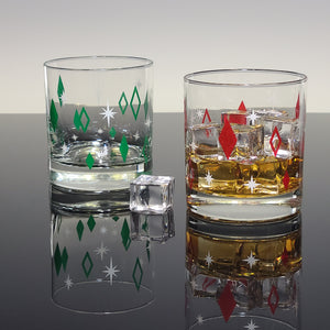 Retro Holiday Rocks Glass Set