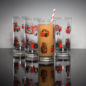 Vintage Camera Drinking Glasses