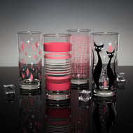 Pink MCM Mixed Print Collins Glasses Set