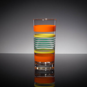 Citrus Stripe Collins Drinking Glasses