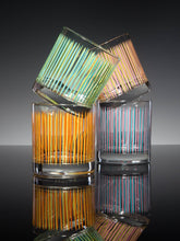 Load image into Gallery viewer, Atomic Pinstripe Carousel Rocks Glass Set