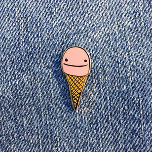 Happy Ice Cream Enamel Pin - egads-shop