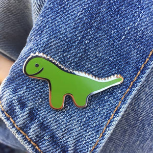 Happy Dinosaur Enamel Pin - egads-shop