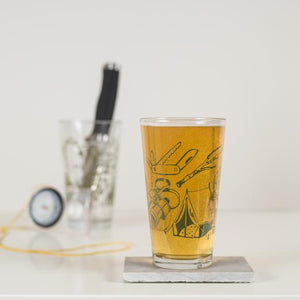 Camping Stuff Pint Glass - egads-shop