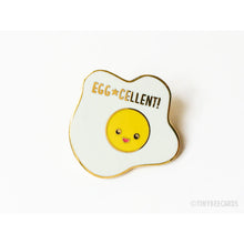 Load image into Gallery viewer, Eggcellent Fried Egg Enamel Pin - egads-shop