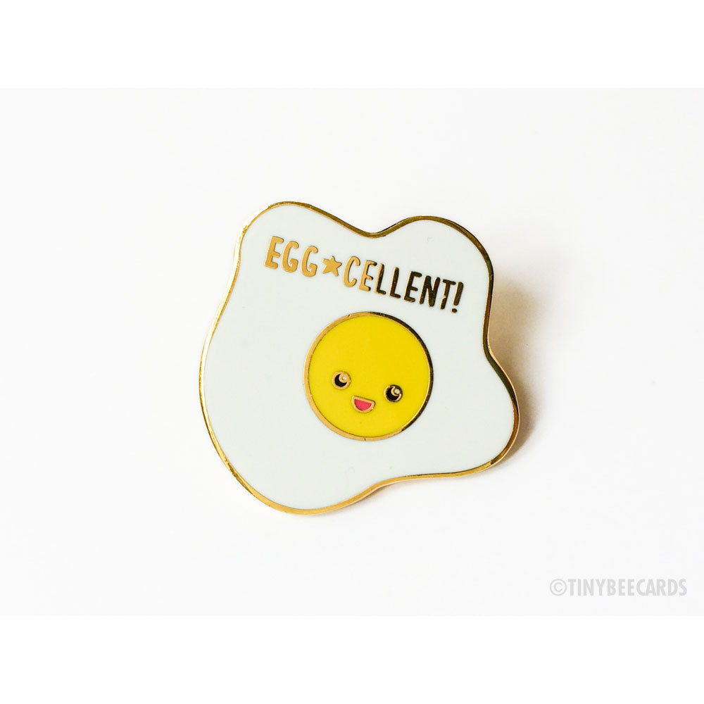 Eggcellent Fried Egg Enamel Pin - egads-shop