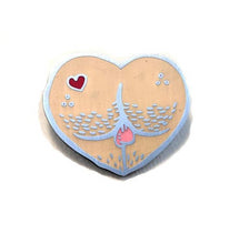 Load image into Gallery viewer, Butt, Balls, Heart Enamel Pin - egads-shop