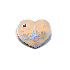 Butt, Balls, Heart Enamel Pin - egads-shop