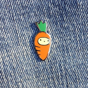Happy Carrot Enamel Pin - egads-shop