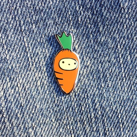 Happy Carrot Enamel Pin - egads-shop