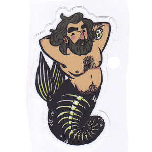 Skeleton Merman Sticker - egads-shop