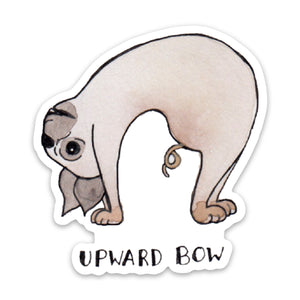 Yoga Dogs Upward Bow Pose Sticker - egads-shop