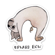 Yoga Dogs Upward Bow Pose Sticker - egads-shop