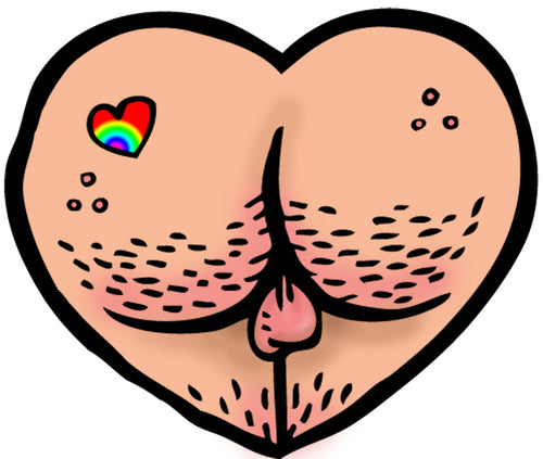 Butt, Balls, Heart, Pride Sticker - egads-shop