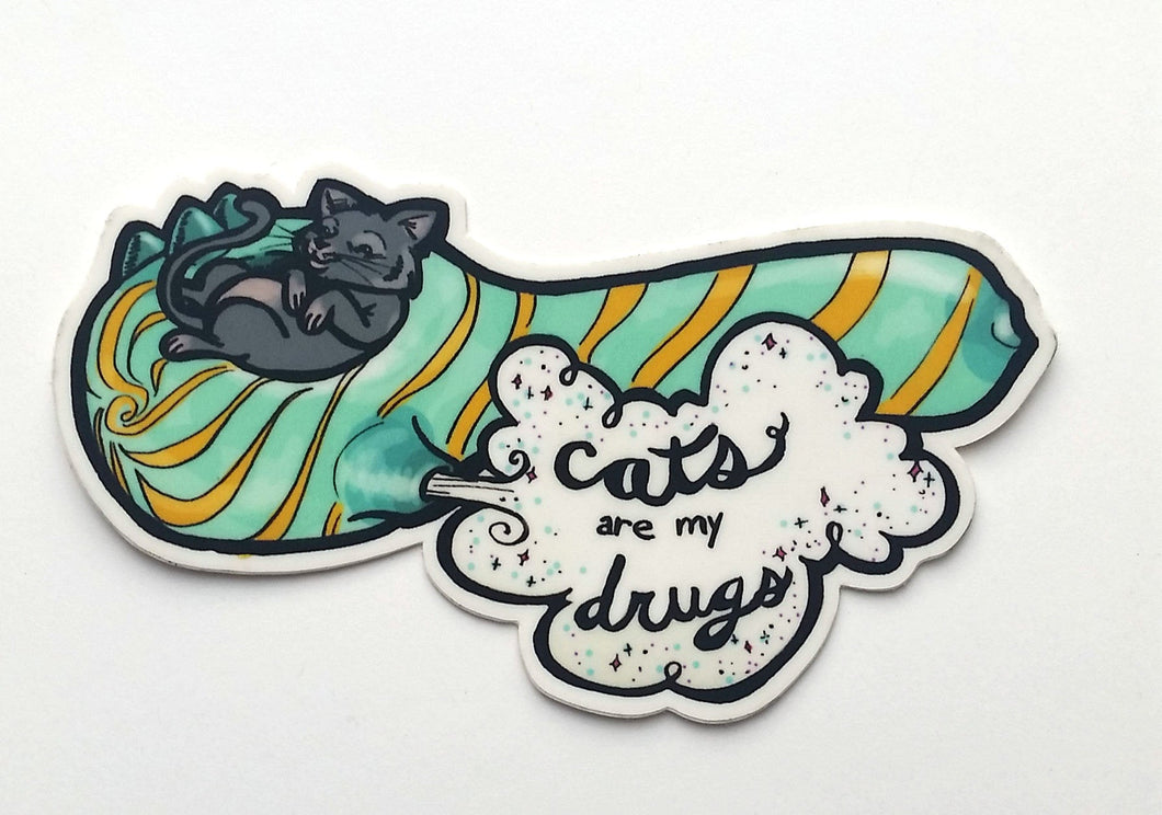 Cats Are My Drugs Sticker - egads-shop