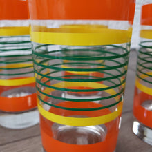 Load image into Gallery viewer, Citrus Stripe Collins Drinking Glasses