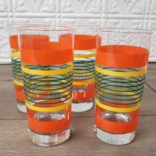 Load image into Gallery viewer, Citrus Stripe Collins Drinking Glasses