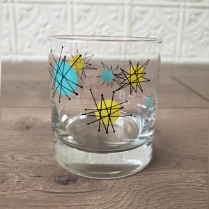 Atomic Starburst Rocks/Old Fashioned Drinking Glasses