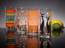 Load image into Gallery viewer, Orange MCM Mixed Print Collins Glasses Set