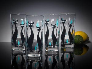 Atomic Cat Drinking Glasses