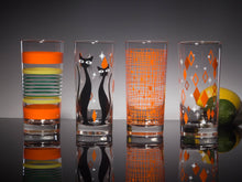 Load image into Gallery viewer, Orange MCM Mixed Print Collins Glasses Set